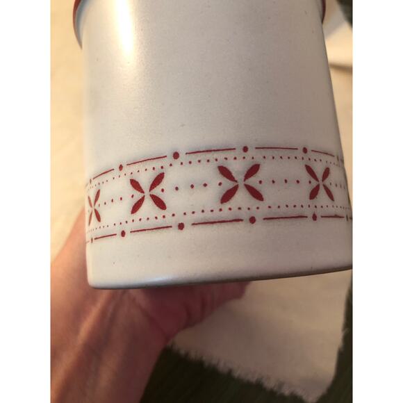 Hearth & Hand with Magnolia NWT 9.5oz Fair Isle Stripe Christmas Mug Cream/Red - Picture 5 of 6